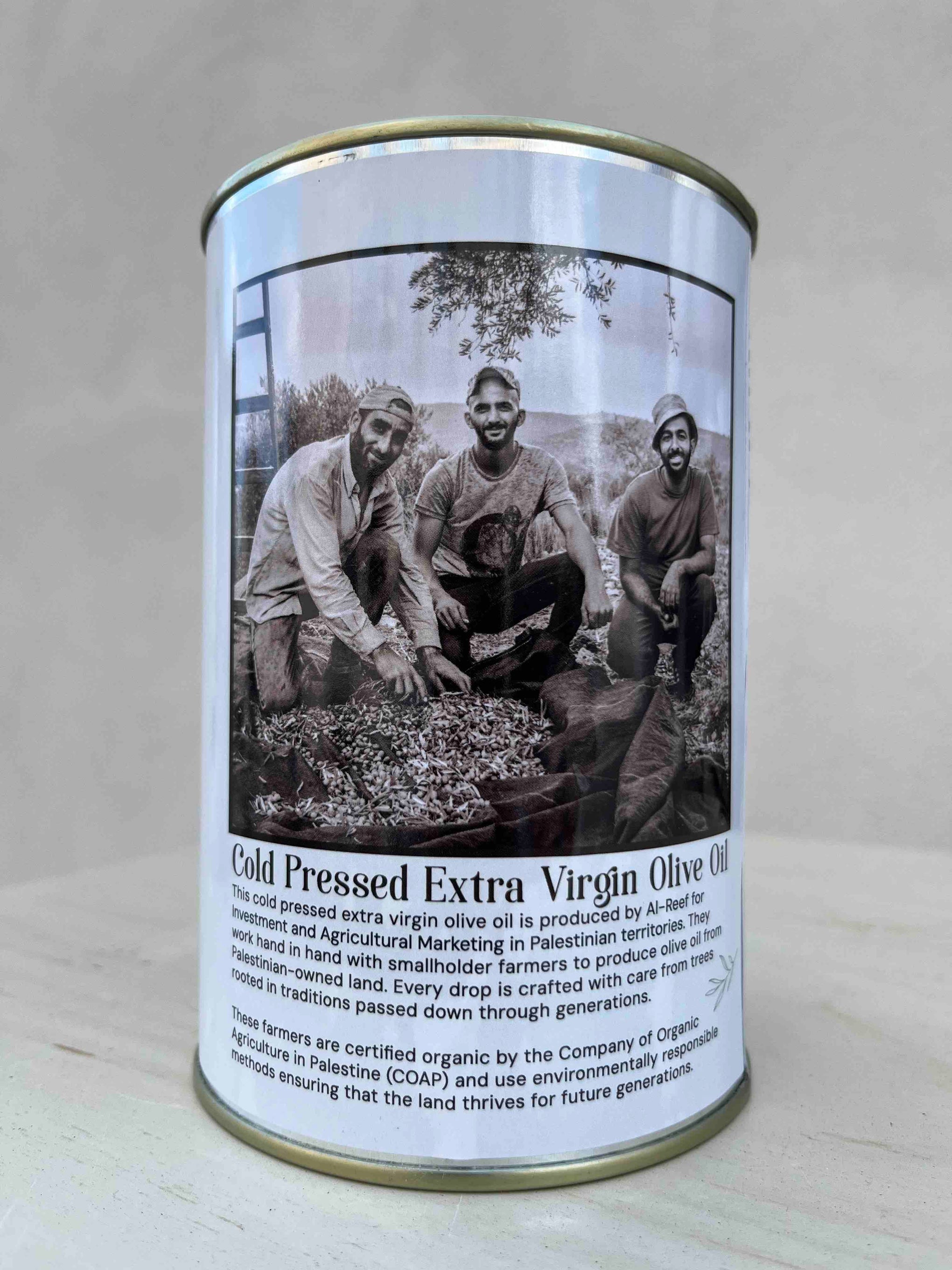 Økologisk ekstra jomfru olivenolie fra Palæstina - 1 liter Økologisk ekstra jomfru olivenolie fra Palæstina - 1 liter