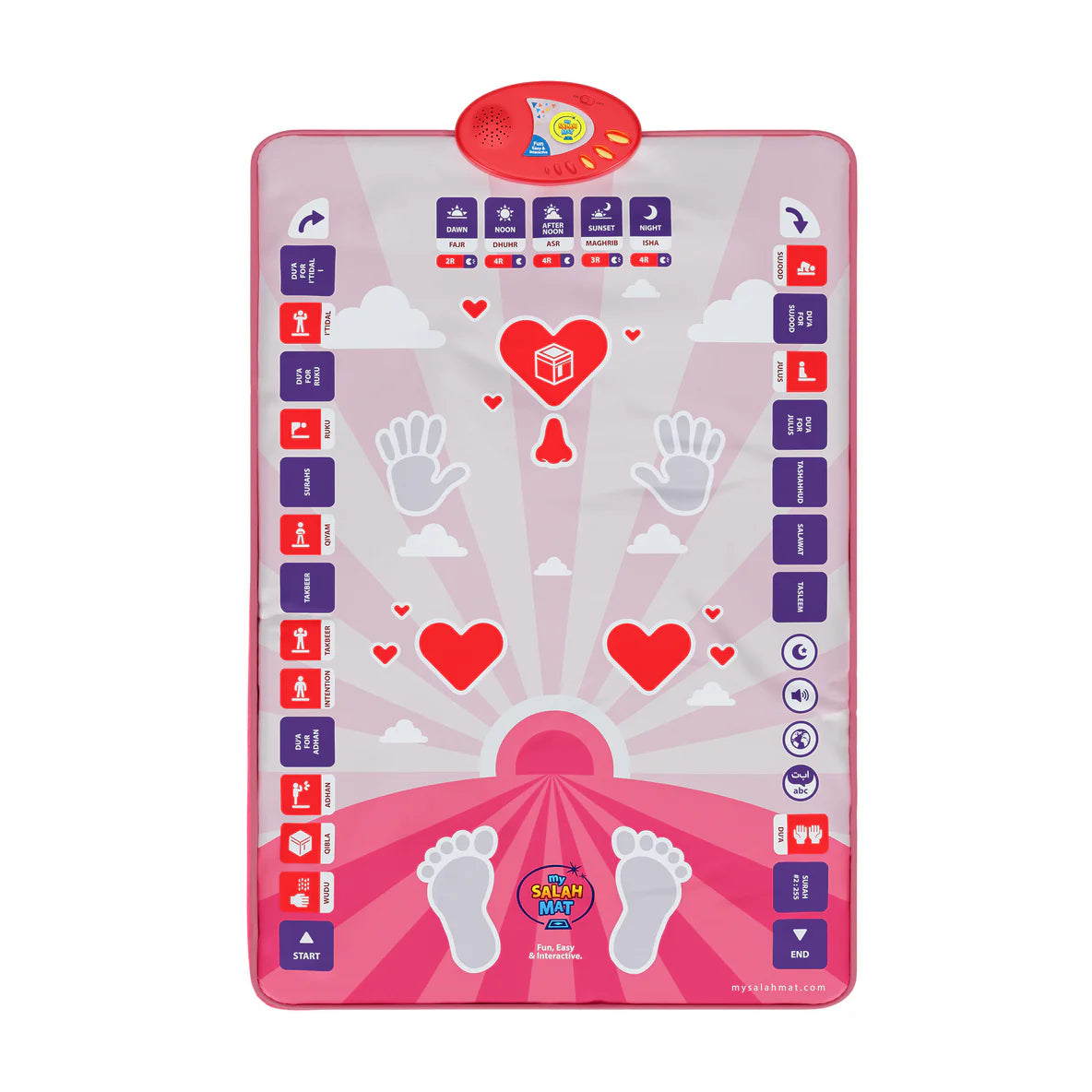 Interaktiv elektronisk bedetæppe til børn - My Salah Mat - med dansk tale Interaktiv elektronisk bedetæppe til børn - My Salah Mat - med dansk tale