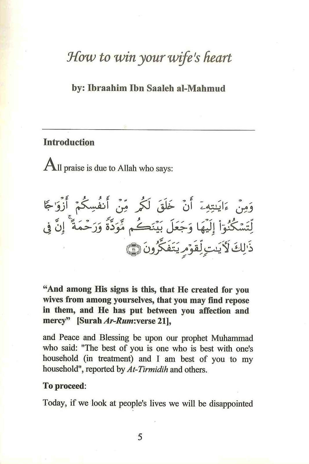 Winning the Heart of Your Wife Winning the Heart of Your Wife