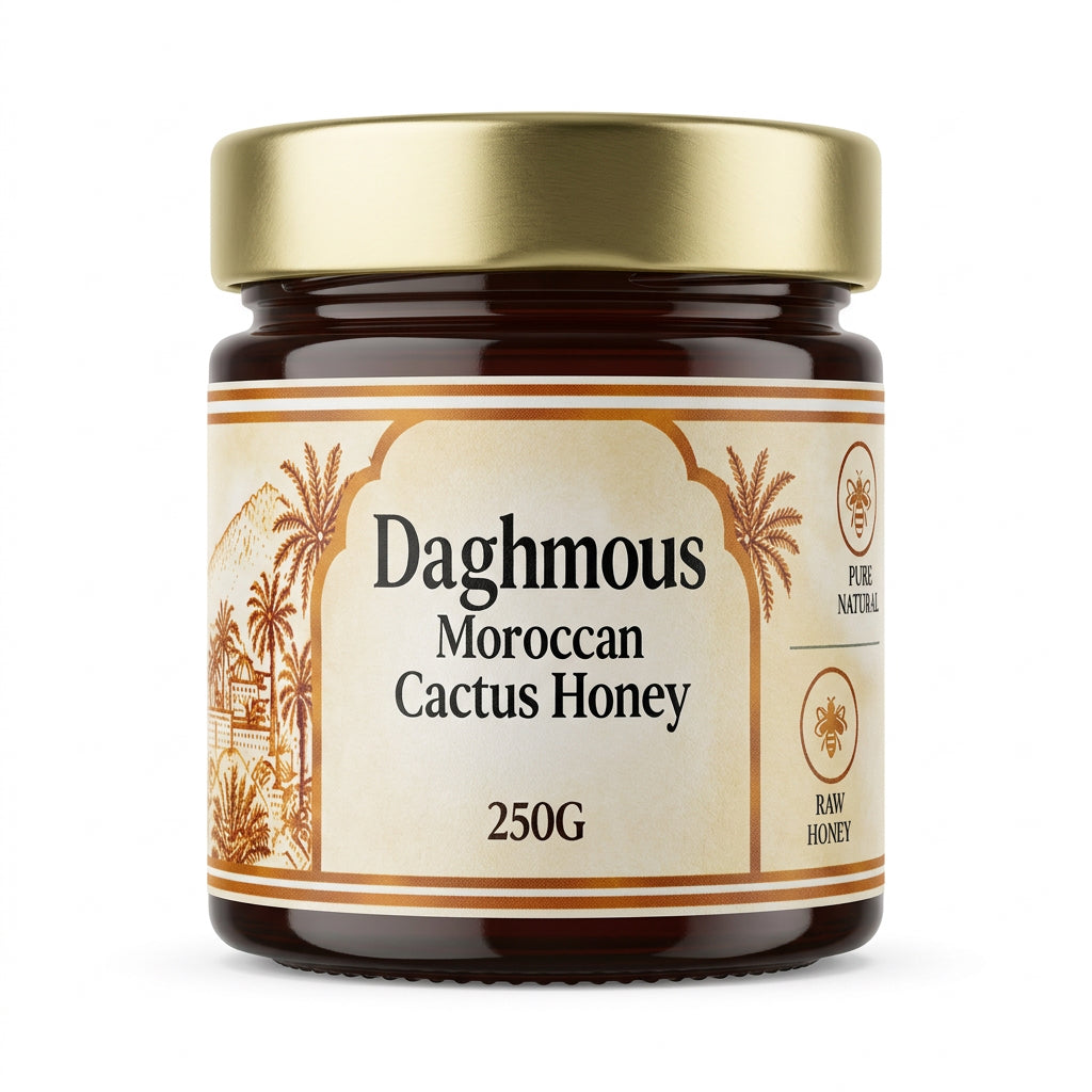 Daghmous honning | Marrokansk Kaktus Honning | 250g | naturlig rå uopvarmet