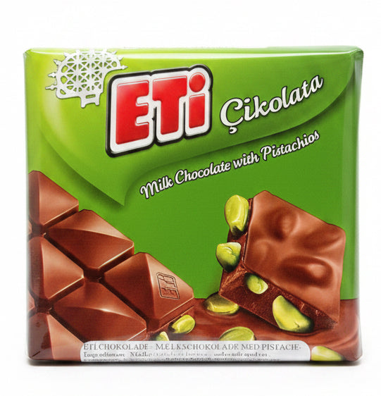 Eti Cikolata | Milk Chocolate with Pistachios | Mælkechokolade med Pistacienødder