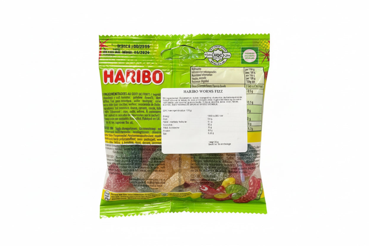 Haribo Worms Fizz 80g