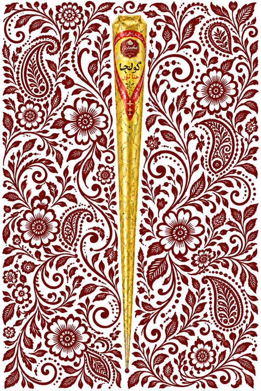 Karachi henna Cone Mehndi Mahroon | Mørkerød henna