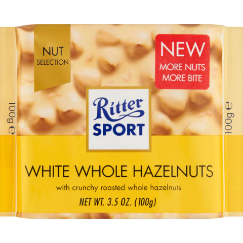 Ritter Sport | White Whole Hazelnuts | 100g