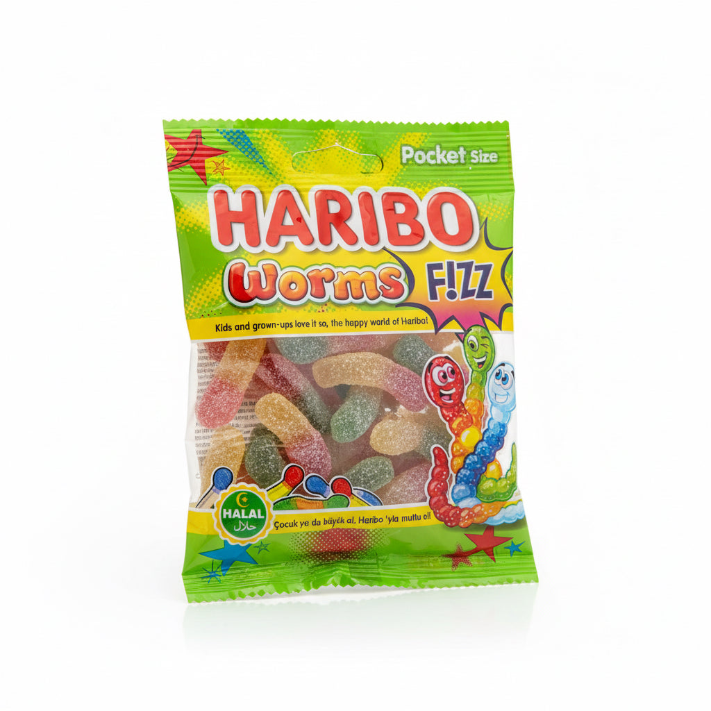 Haribo Worms Fizz 80g