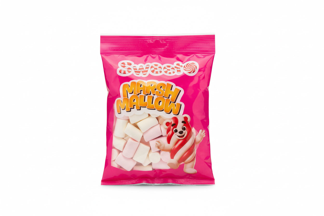 SWEETO Pink and White Marshmallows skumfiduser 250g