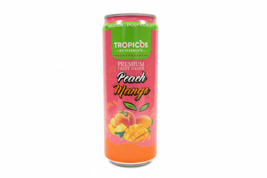 Tropicos Peach og Mango Premium frugtdrik - 330 ml