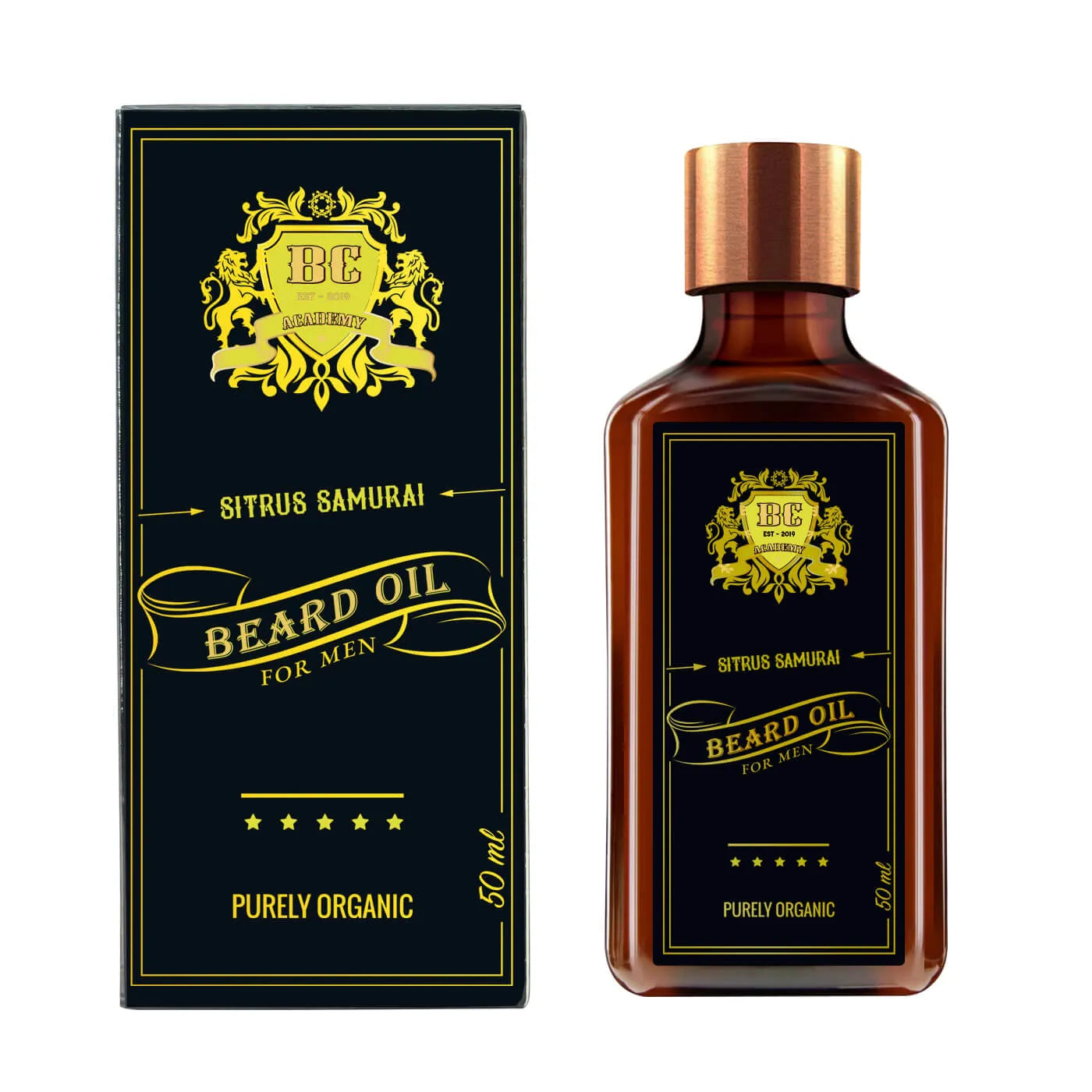 BC Academy Organic Beard Oil - Sitrus Samurai - 50ml