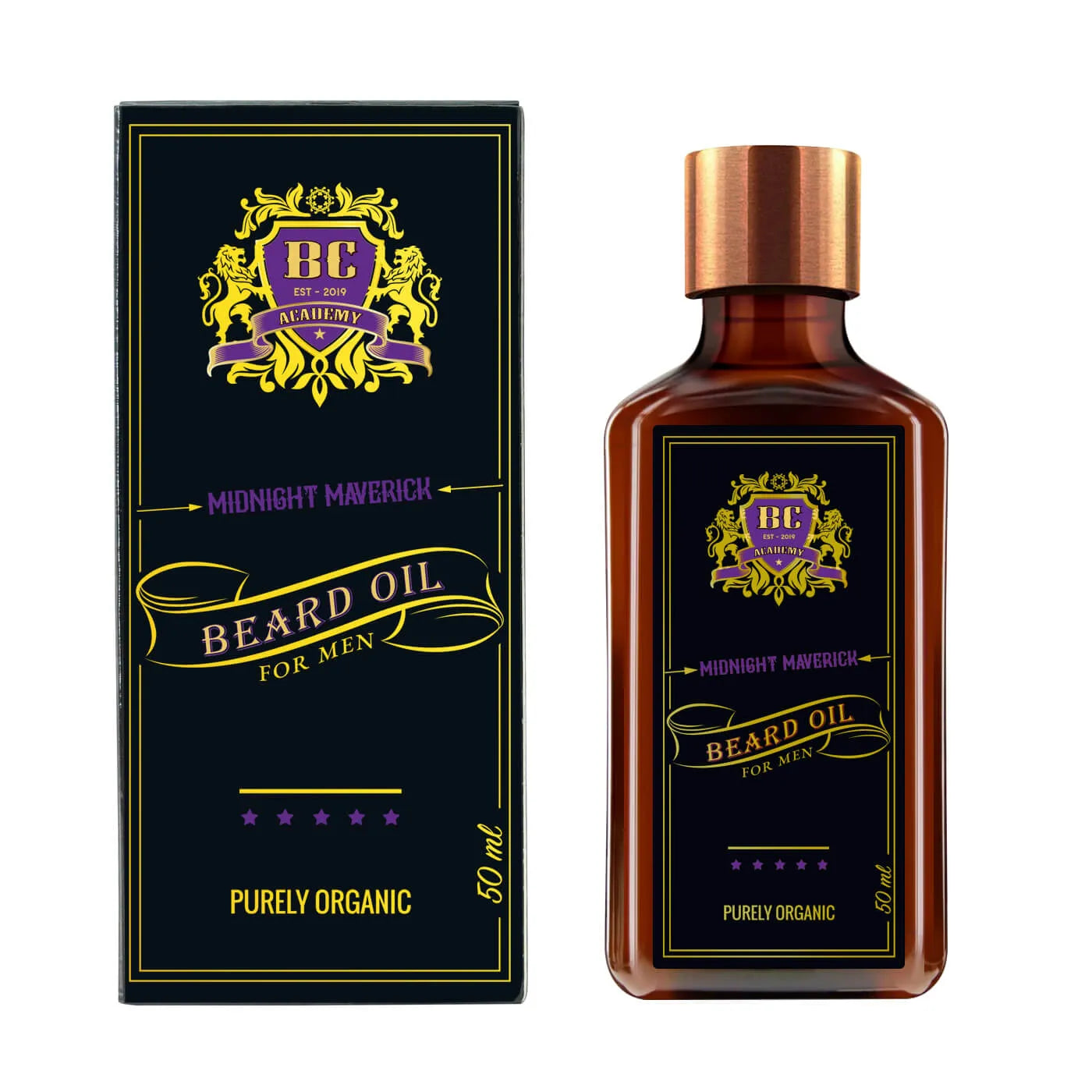 BC Academy Organic Beard Oil - Midnight Maverick - 50ml