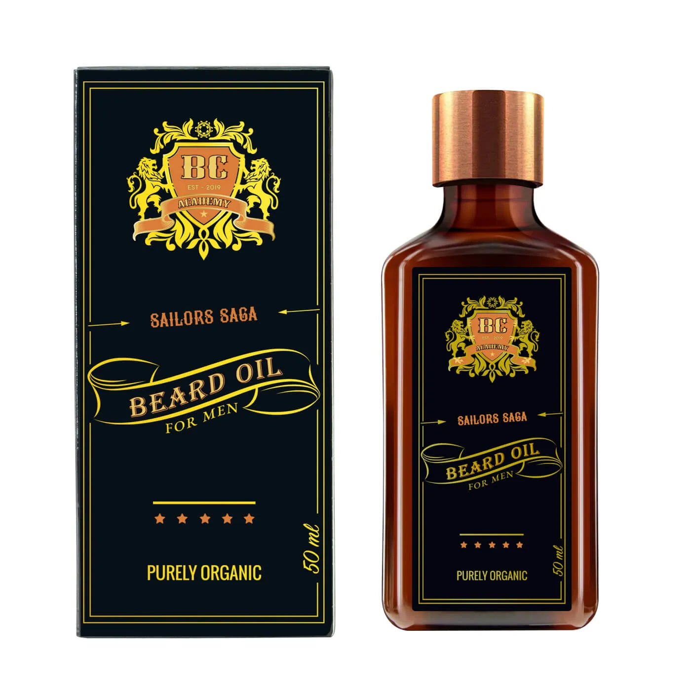 BC Academy Organic Beard Oil - Sailors Saga Stjerneanis - 50ml