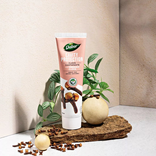 Dabur - Clove Toothpaste with Organic Clove - 100ml fluorfri økologisk kryddernellike tandpasta