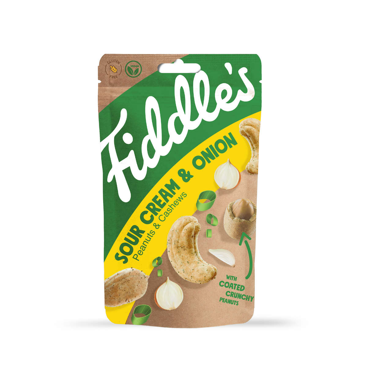 Fiddles | Sour Cream and Onion Peanuts Cashews  | 70g | Vegan | Gluten Free