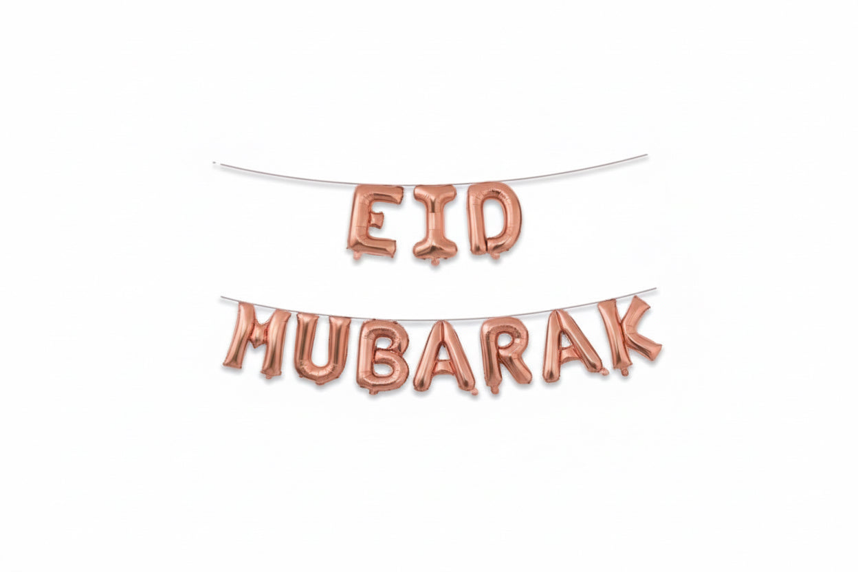 Foliebogstaver i guld - EID MUBARAK sæt - 3 typer
