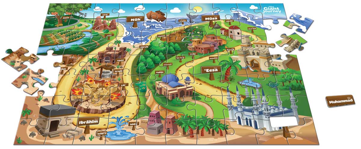 Spil- The Giant Journey spil om profeterne - puslespils-spil - 75 stykker - alder 5+