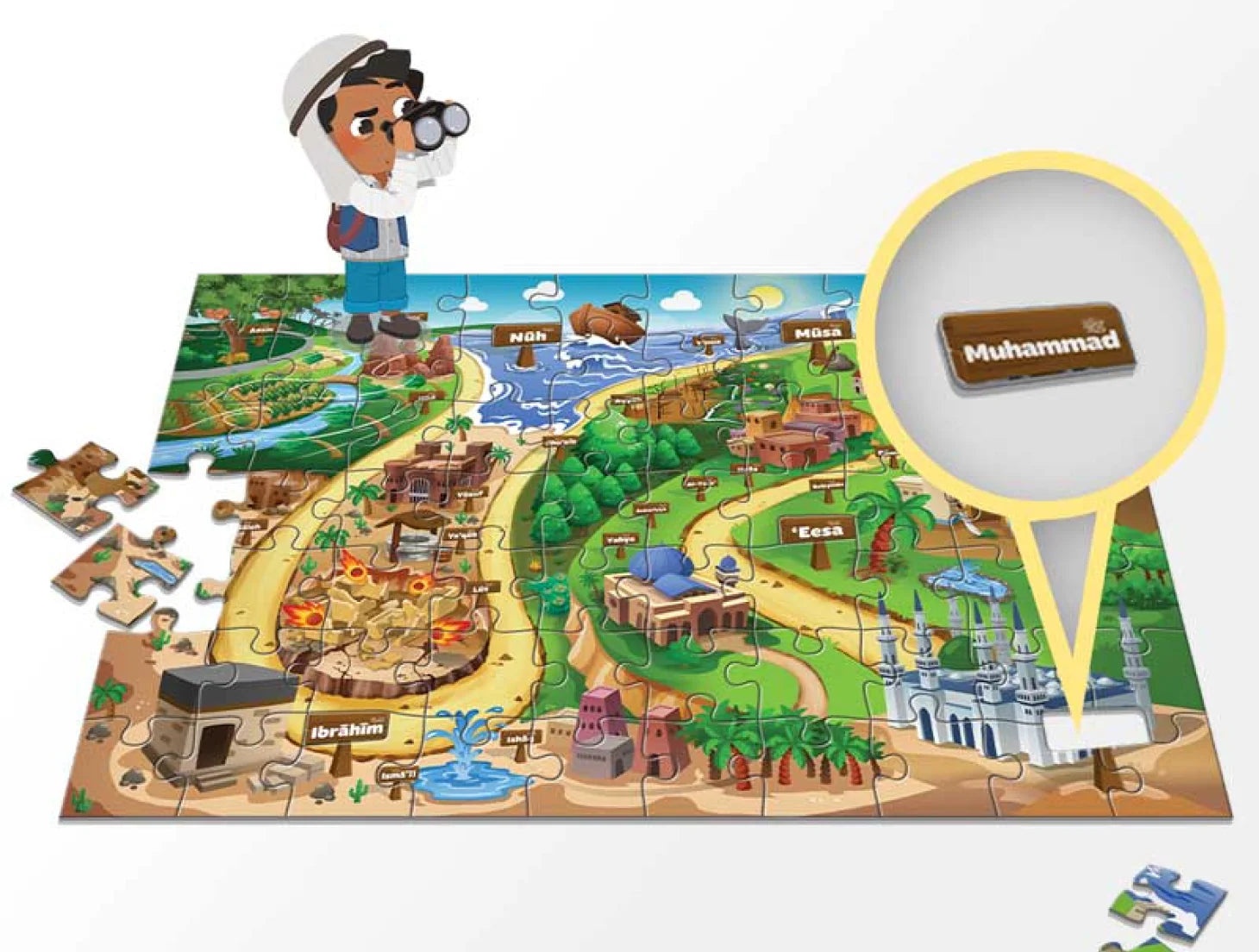 Spil- The Giant Journey spil om profeterne - puslespils-spil - 75 stykker - alder 5+