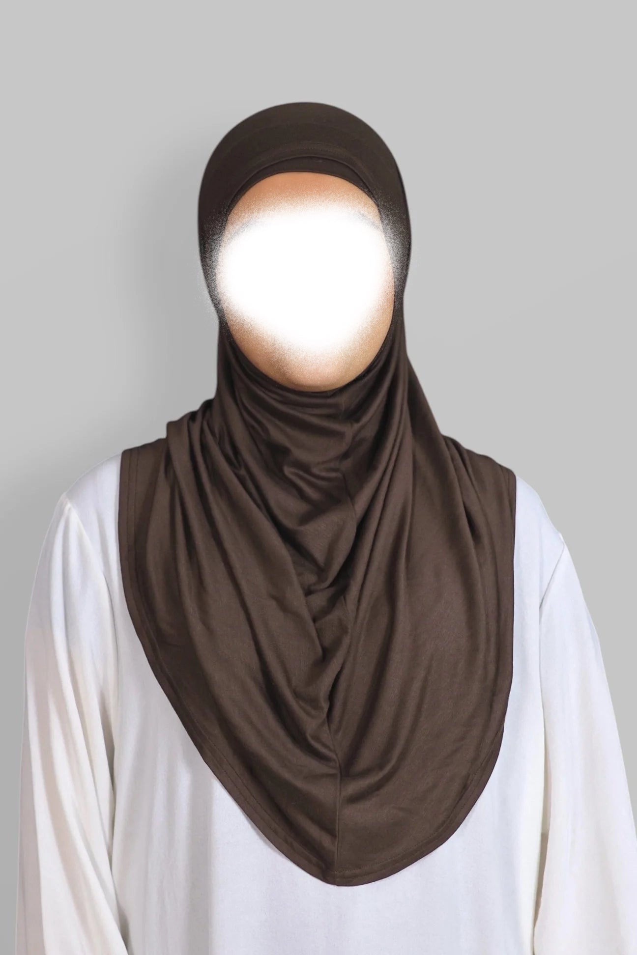 Hidayah - Instant Jersey Khimar - Hijab - Tørklæde (Mocca)