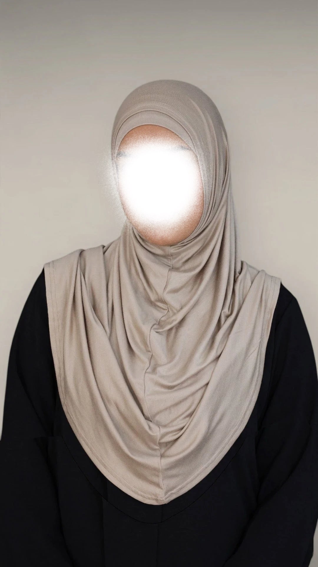 Hidayah - Instant Jersey Khimar - Hijab - Tørklæde (Oat)
