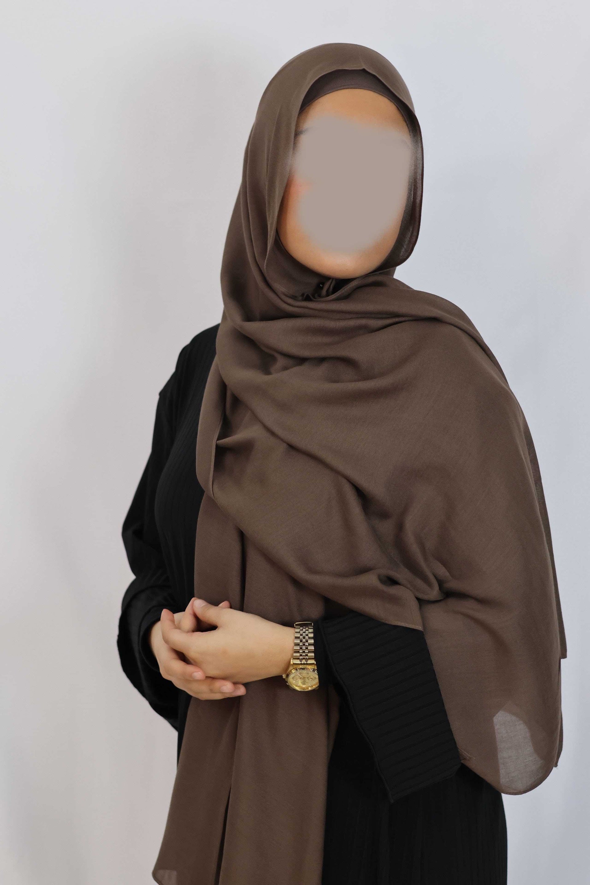 Hidayah - Matchende Luxe ECO Modal Sæt - Khimar - Hijab - Tørklæde (Maple)