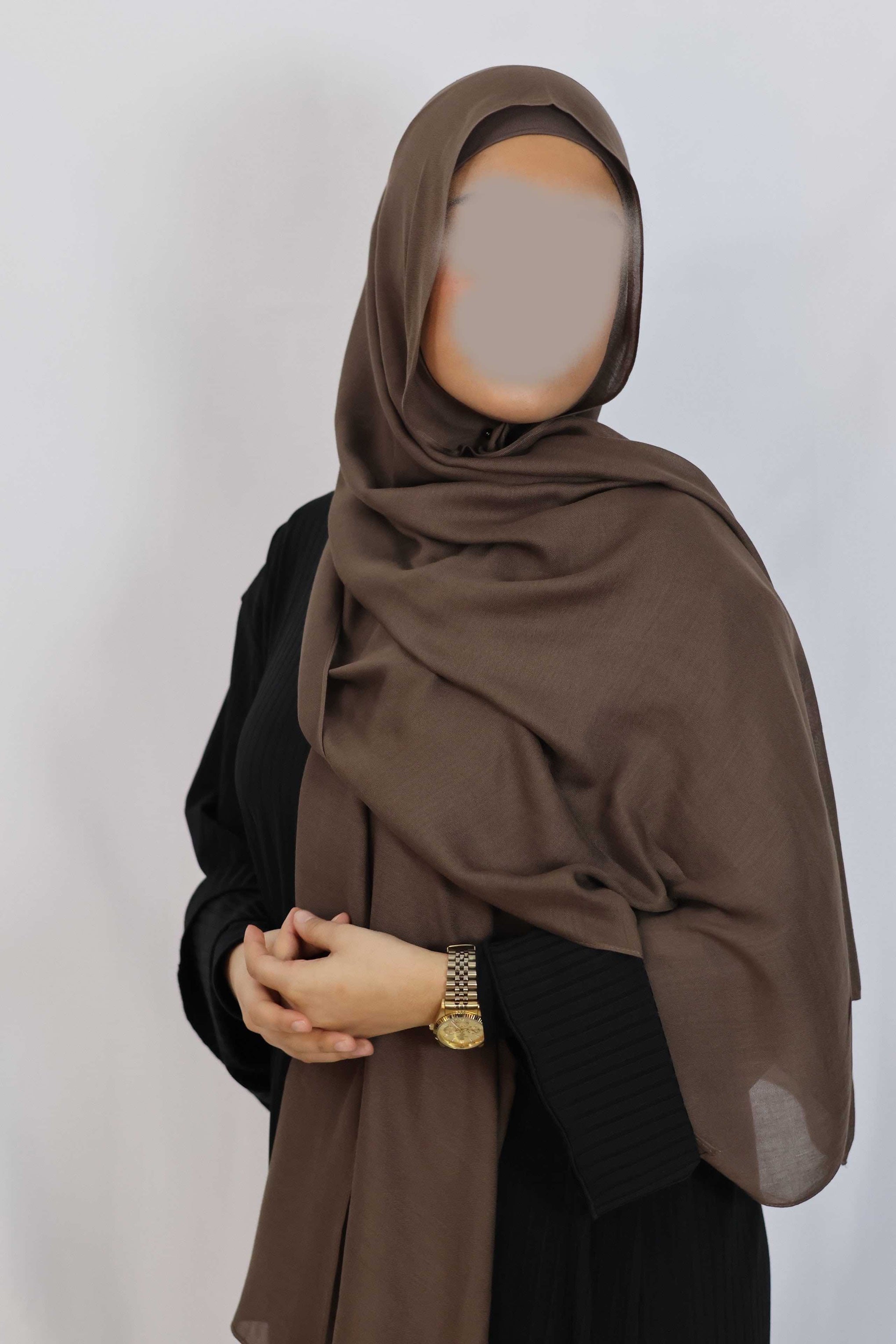 Hidayah - Matchende Luxe ECO Modal Sæt - Khimar - Hijab - Tørklæde (Maple)