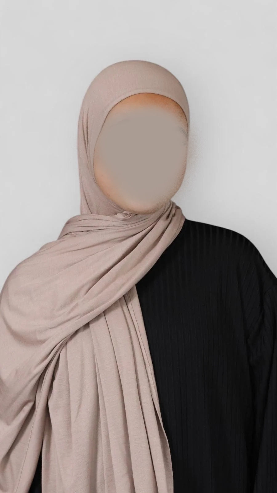 Hidayah - Premium Plain Jersey - Khimar - Hijab - Tørklæde (Latte)