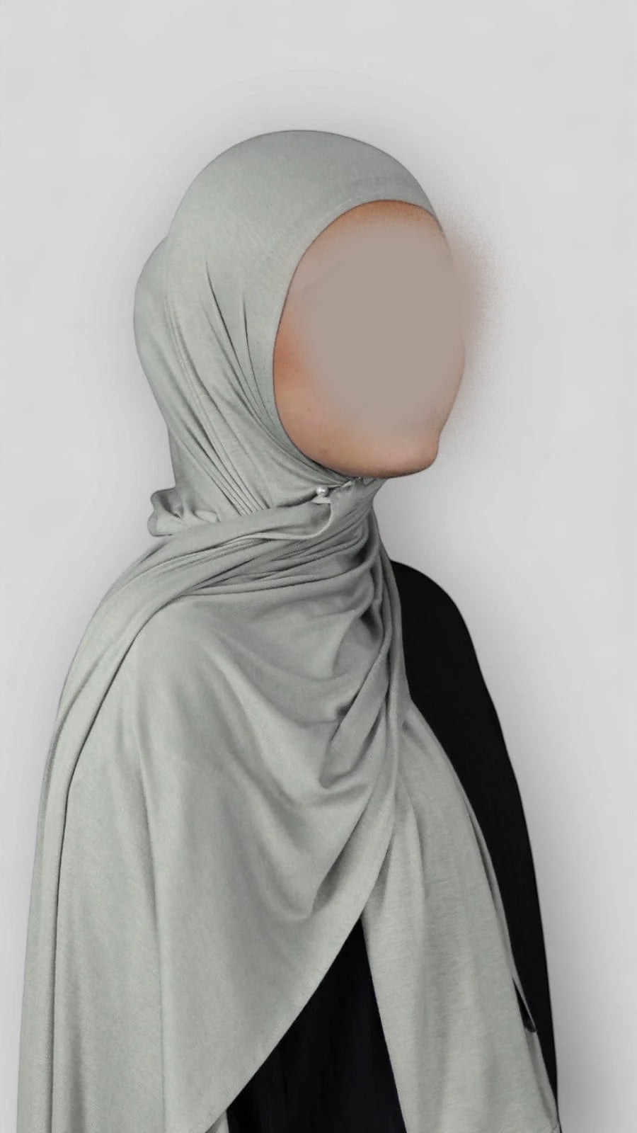 Hidayah - Premium Plain Jersey - Khimar - Hijab - Tørklæde (Laurel)