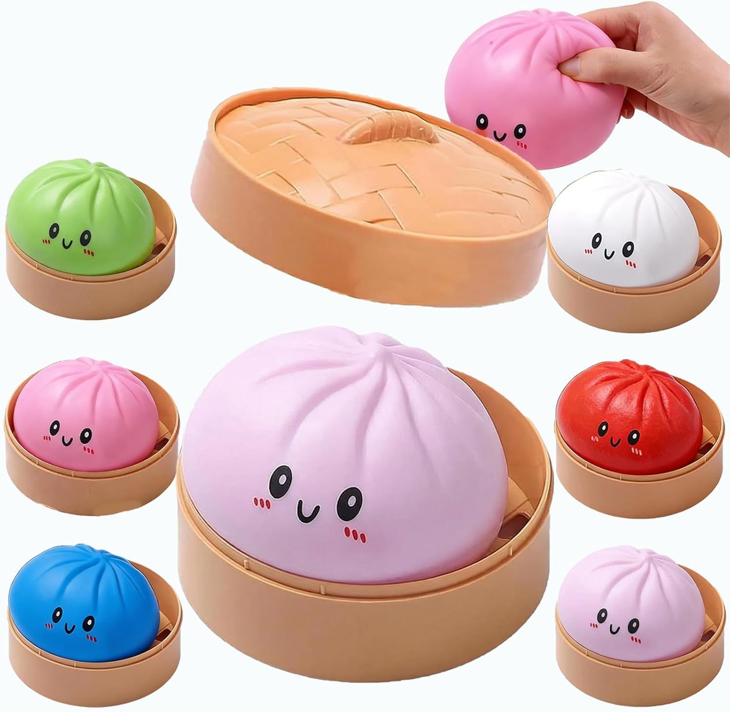 Squishy Big Bun Rainbow Dumpling Mystery – Unicorn Fidget Toy Edition