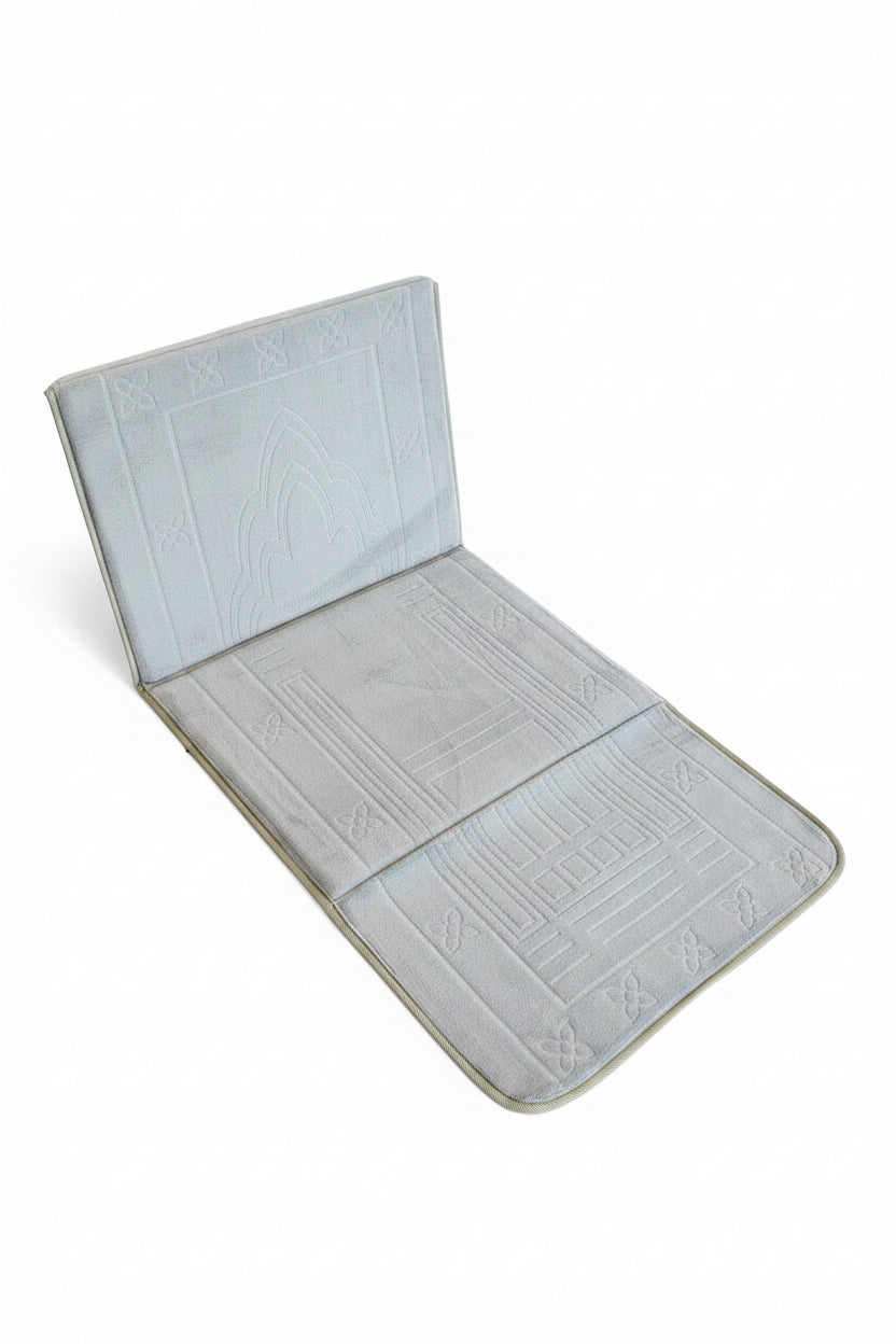 Bedetæppe med ryglæn | Blødt velour | Foldbart og transportabelt
