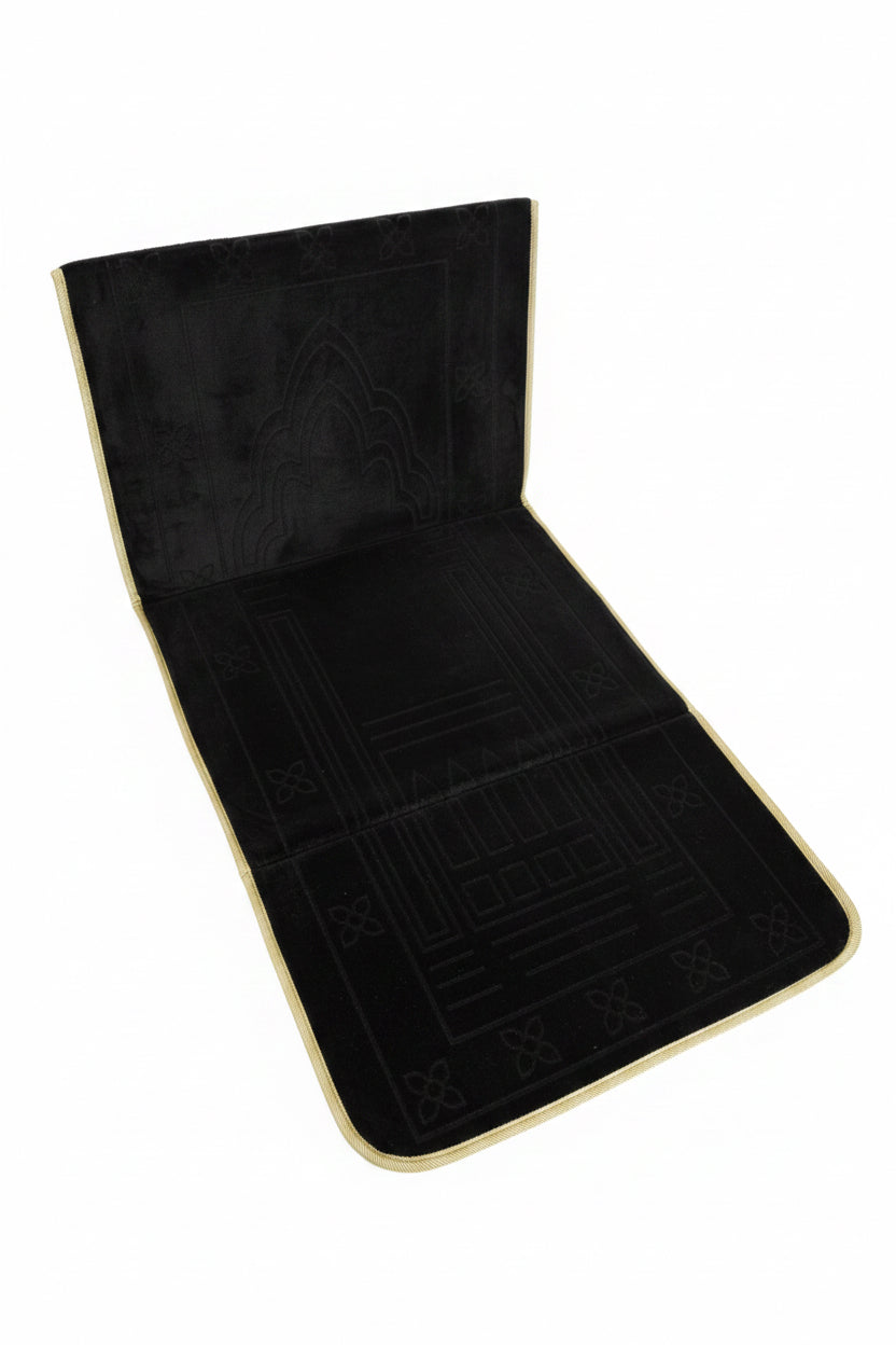 Bedetæppe med ryglæn | Blødt velour | Foldbart og transportabelt