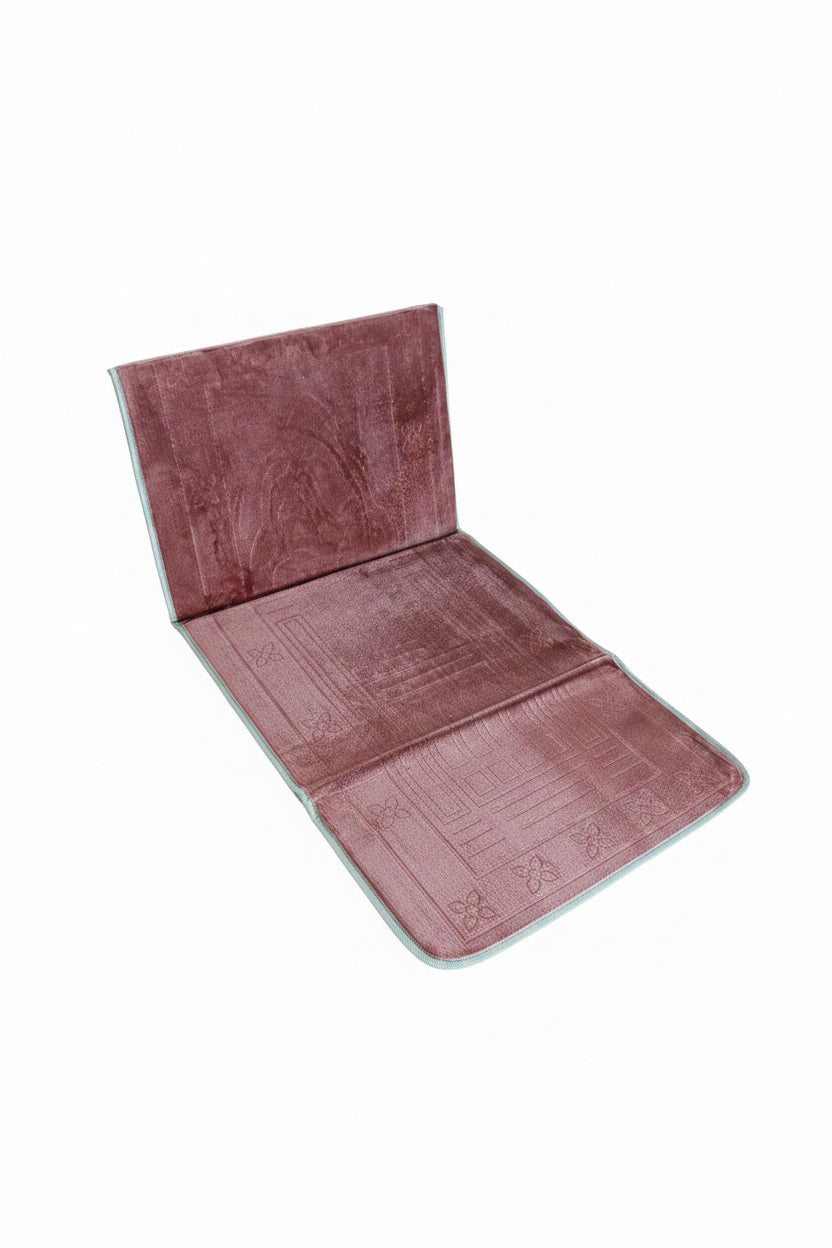 Bedetæppe med ryglæn | Blødt velour | Foldbart og transportabelt