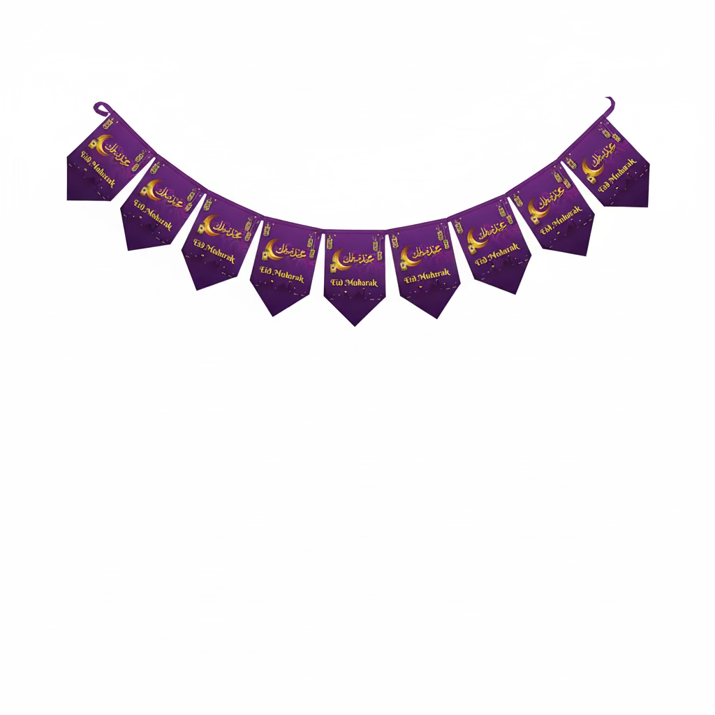Eid Mubarak flag lilla