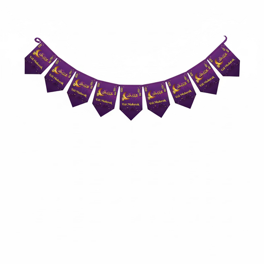 Eid Mubarak flag lilla