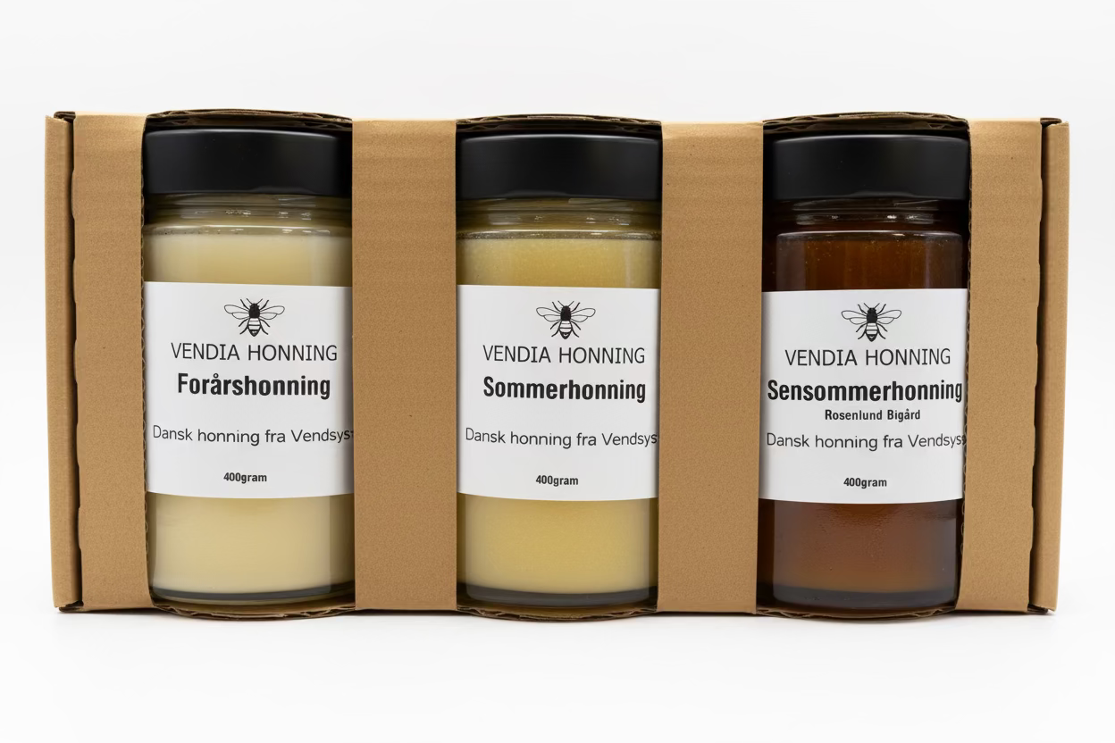 Gave Årstidernes honning, uopvarmet dansk 3x400g
