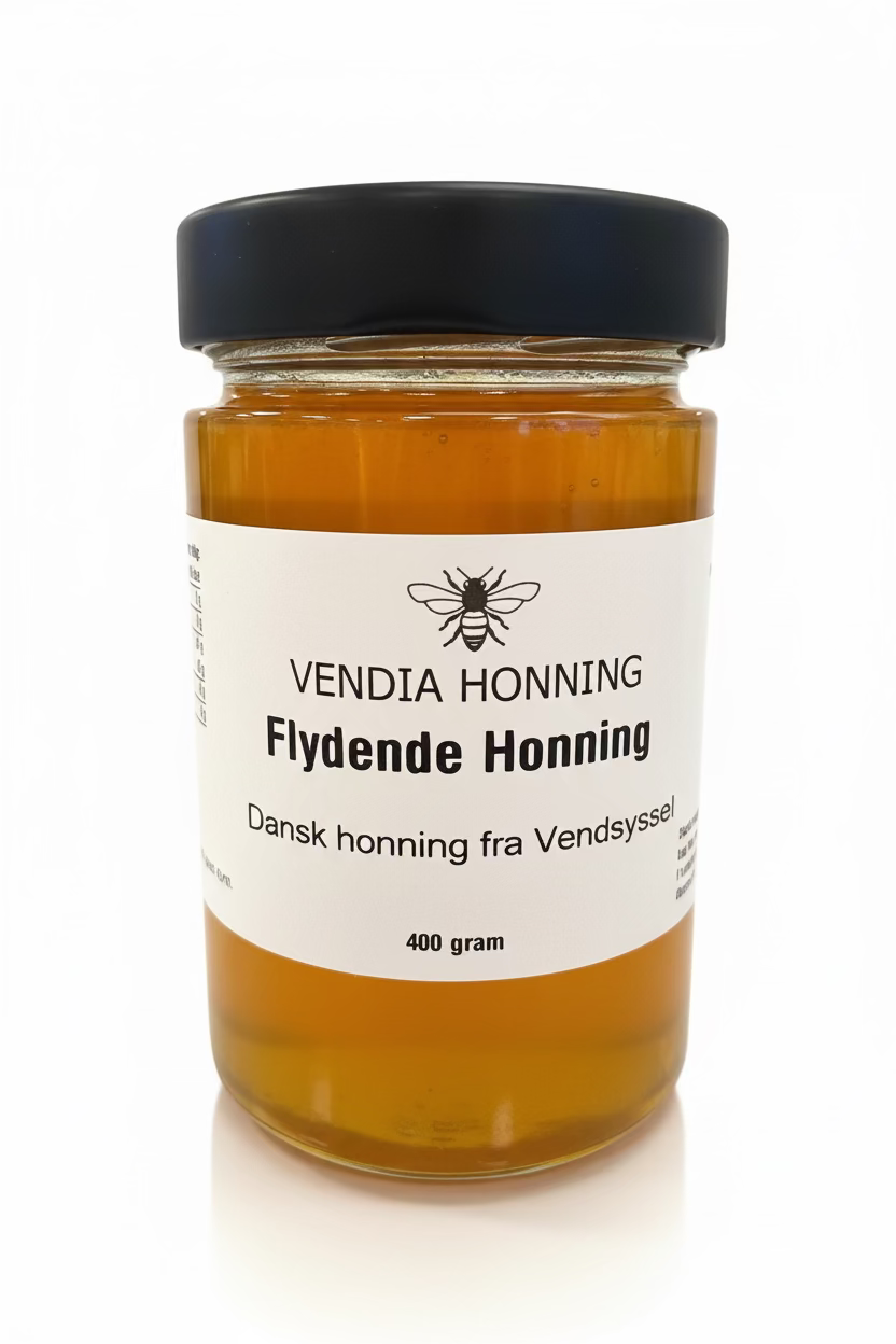 Flydende honning uopvarmet rå - dansk 400g