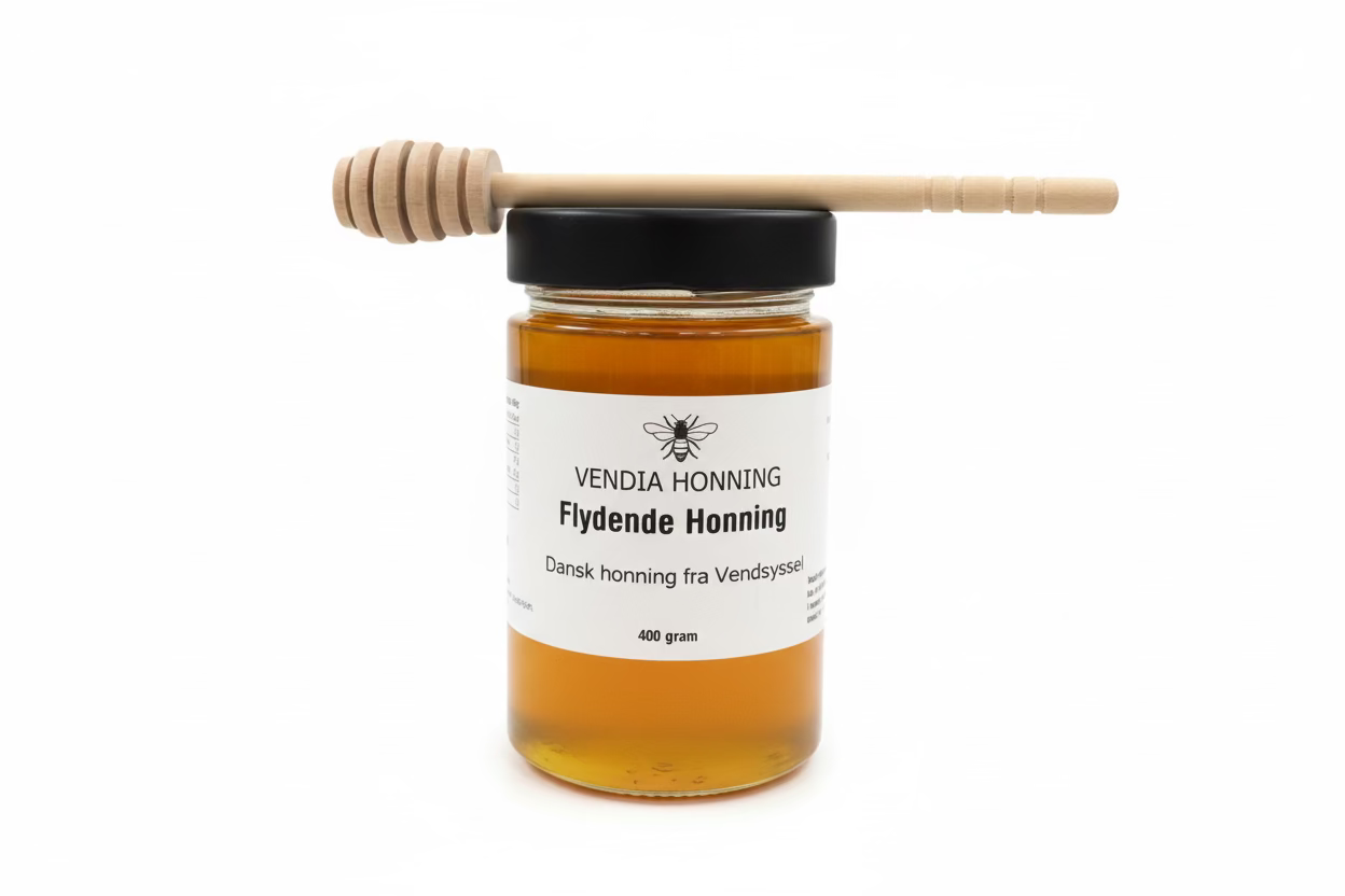 Flydende honning uopvarmet rå - dansk 400g