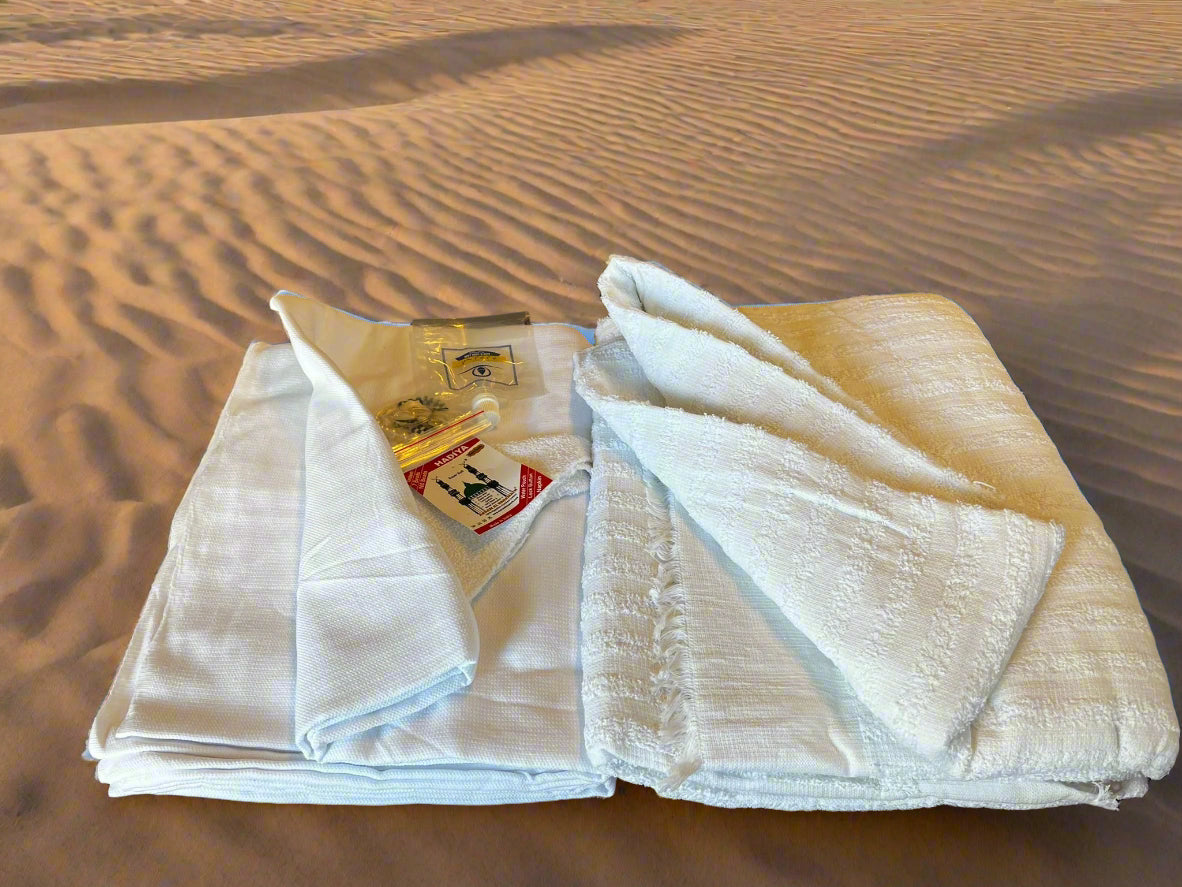 Ihram/Ahram (100 % Bomuld) til Pilgrimsrejsen Hajj og Umrah