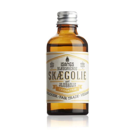 Isangs - Fugtbevarende og blødgørende økologisk skægolie med jojobaolie og cedertræ - 50ml