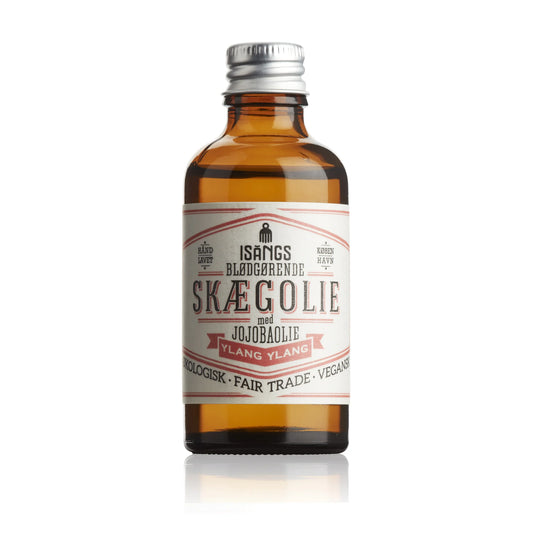Isangs - Fugtgivende og blødgørende økologisk skægolie med Jojobaolie og Ylang Ylang - 50ml