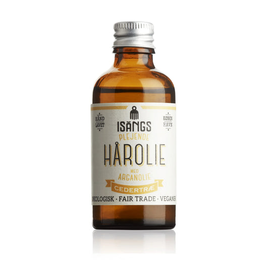 Isangs - Plejende Økologisk Hårolie med Arganolie og Cedertræ – 50 ml