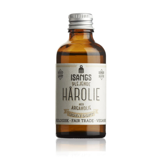 Isangs - Plejende Økologisk Hårolie med Arganolie UDEN DUFT – 50 ml