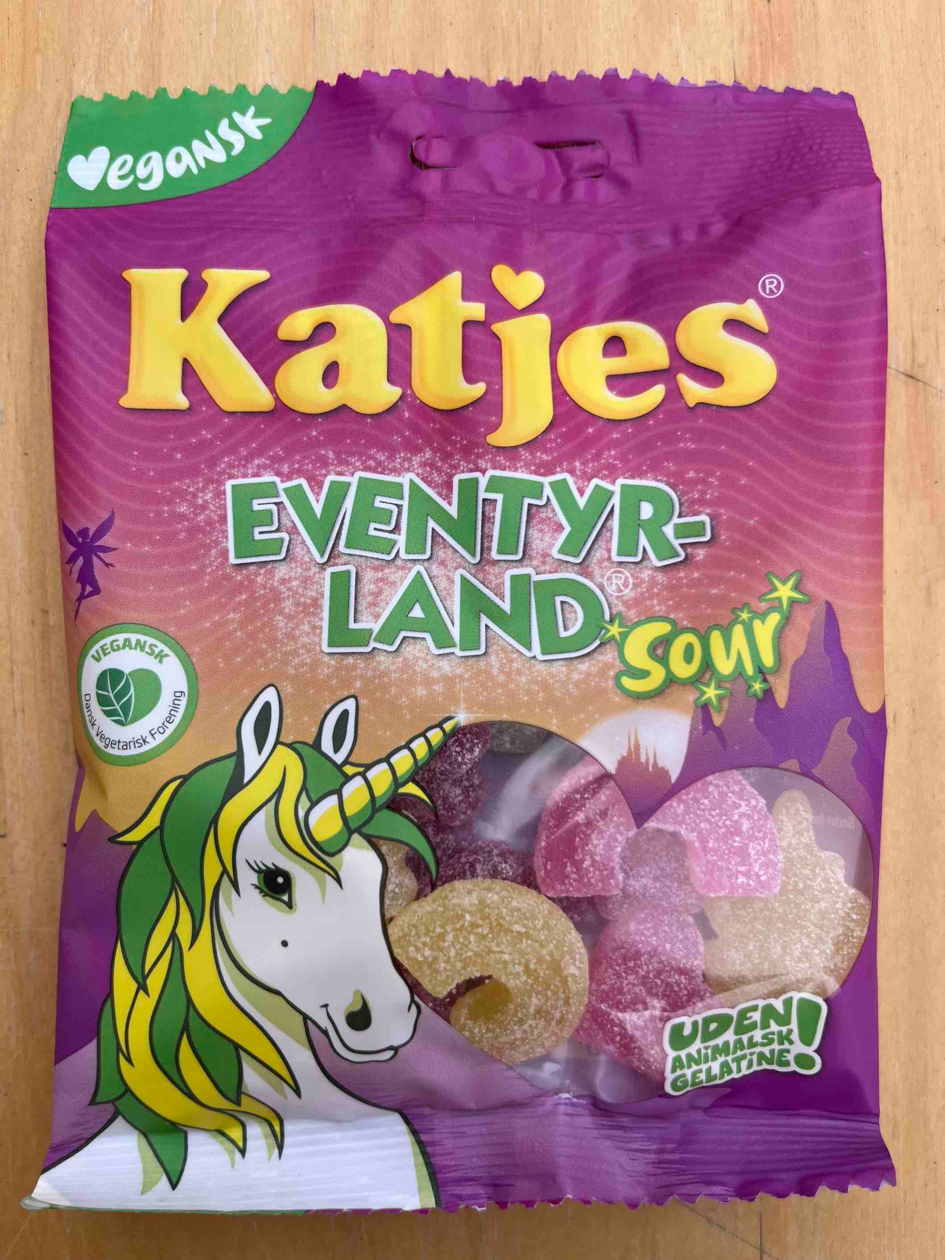 Katjes - Eventyrland Sour - Vegansk og uden animalsk gelatine - 80g