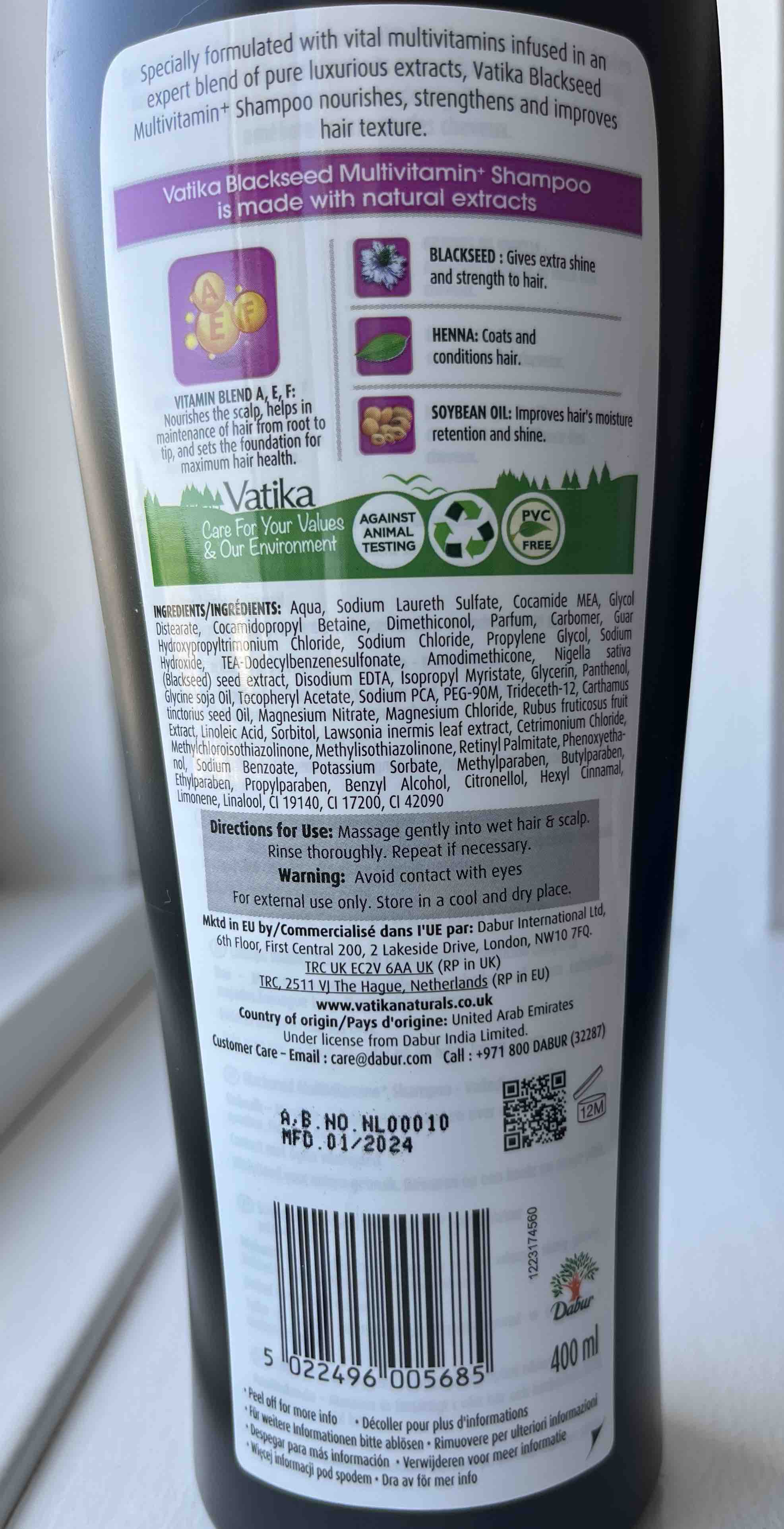 Vatika Naturals Blackseed Multivitamin+ Shampoo - 400ml