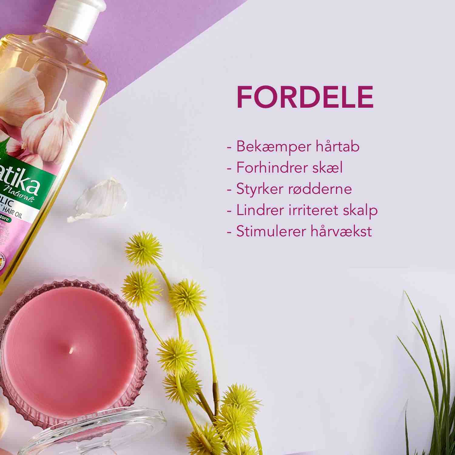 Vatika - Multivitamin Garlic Hair Oil - Hårolie med hvidløg - 200ml