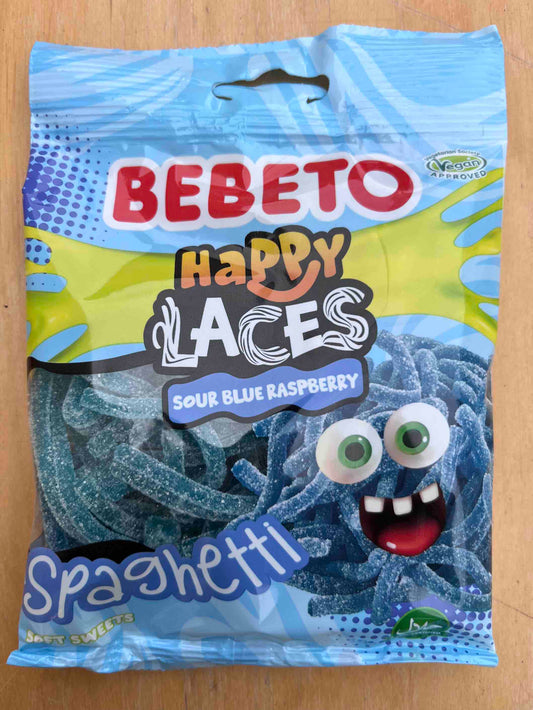 Bebeto - Happy Laces Sour Spaghetti 80g - halal slik - vegetarisk