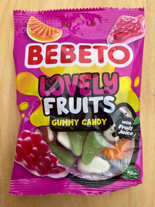 Bebeto - Lovely Fruits halal vingummi slik - 80g
