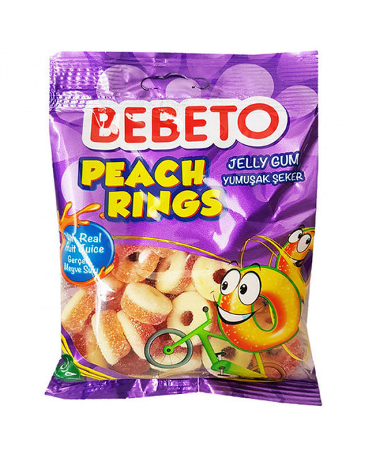 Bebeto - Peach Rings med frugt juice - 80g