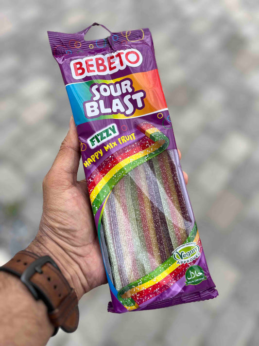 Bebeto - Sour Blast Fizzy Happy Mix Fruit Vegan - 180g