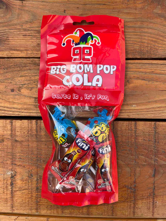 Big Bom Pop Cola slikkepinde og tyggegummier - 65g