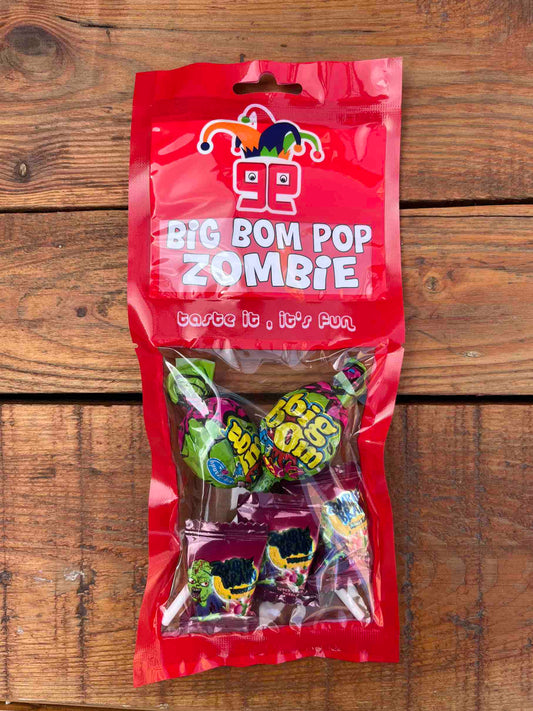 Big Bom Pop Zombie slikkepinde og tyggegummier - 65g
