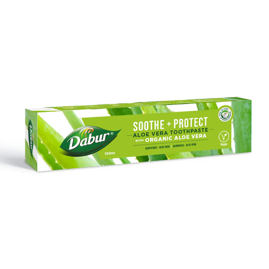 Dabur - Økologisk Aloe Vera tandpasta til lindring og beskyttelse - 100ml