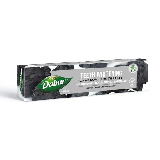 Dabur - Charcoal tandpasta med økologisk sort peber og ingefær - 100ml